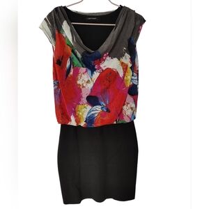 🇮🇹 Luisa Cerano Colorful Print Dress – (Medium) – Made in Italy